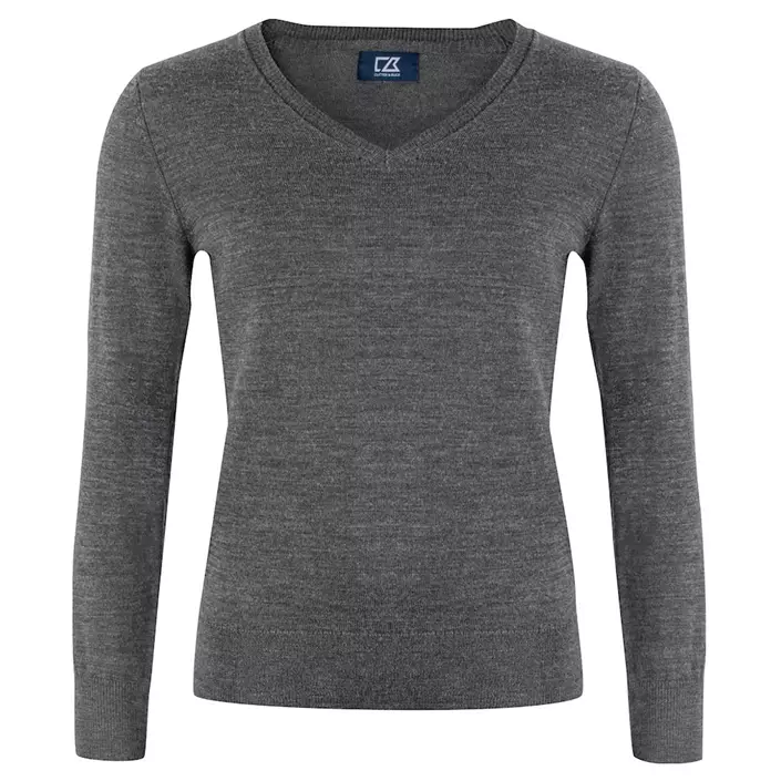 Cutter & Buck Vernon Women´s knitted pullover with merino wool, Anthracite melange, large image number 0