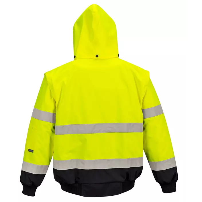 Portwest 3-in-1 pilotjacket with detachable sleeves, Hi-vis Yellow/Black, large image number 1