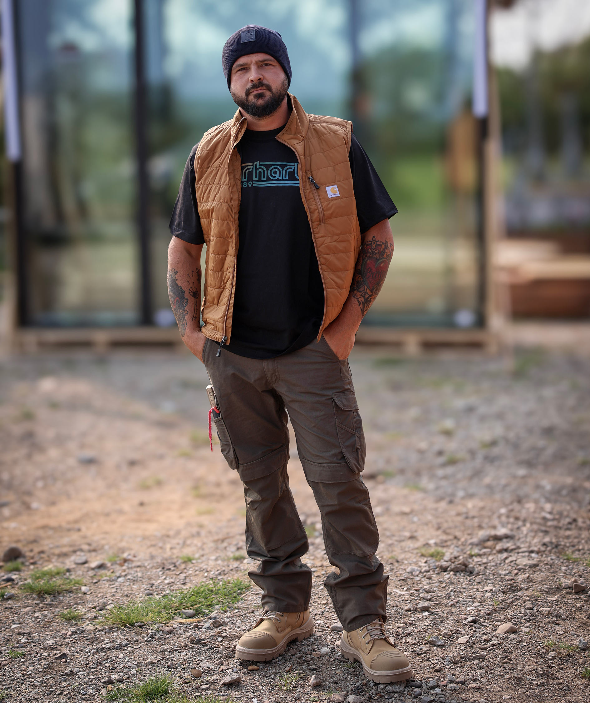 Carhartt Steel Rugged Flex cargo arbetsbyxa, Tarmac