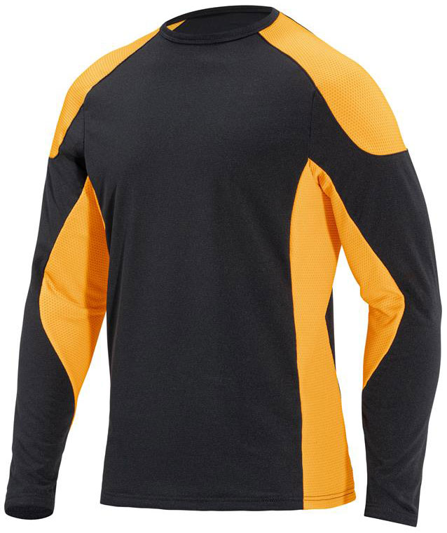 Worik Arpen thermal crewneck, Black/Orange