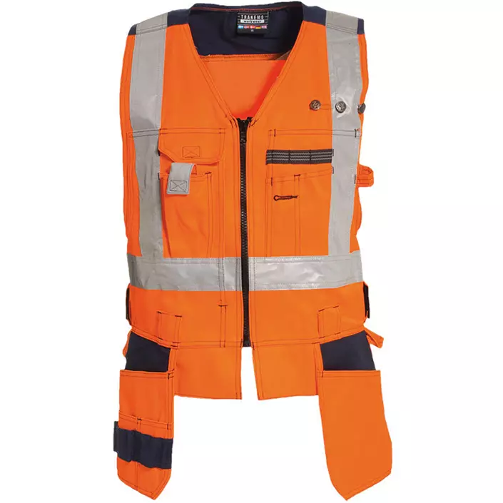 Tranemo CE-ME tool waistcoat, Hi-vis Orange/Marine, large image number 0