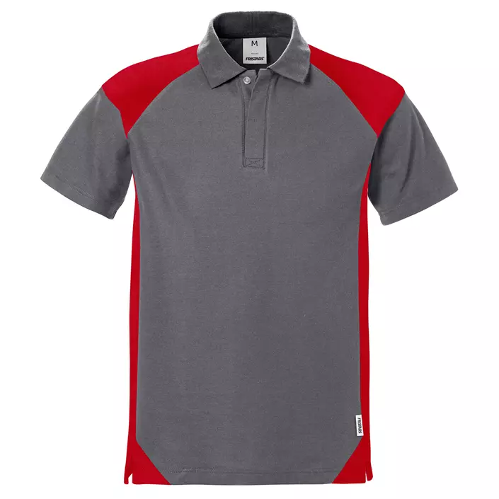 Fristads polo shirt, Grey/Red, large image number 0
