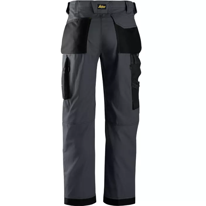 Snickers Canvas+ work trousers 3314, Steel Grey/Black, large image number 1