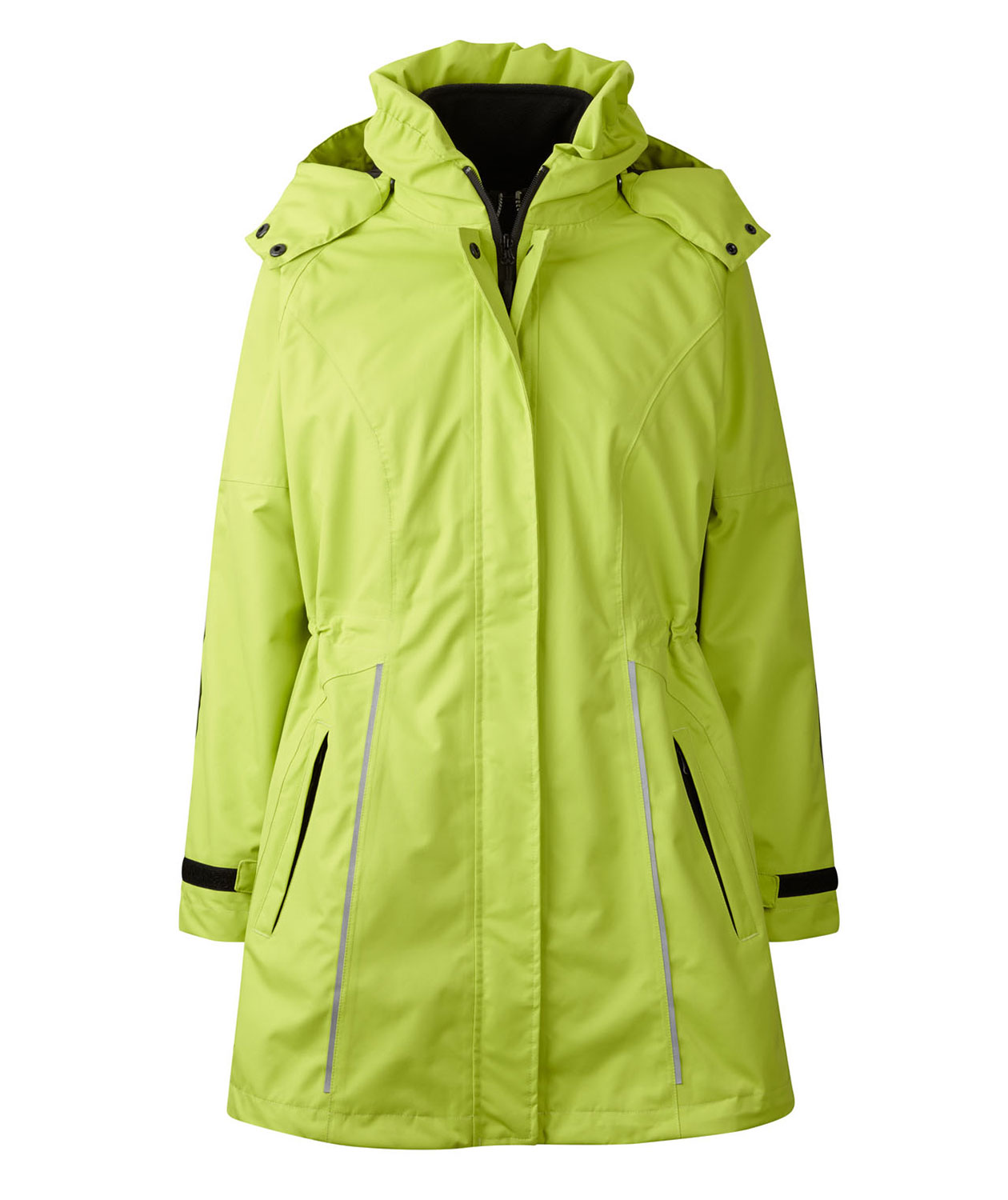 Xplor Care women's zip-in shell jacket with detachable hood, Lime