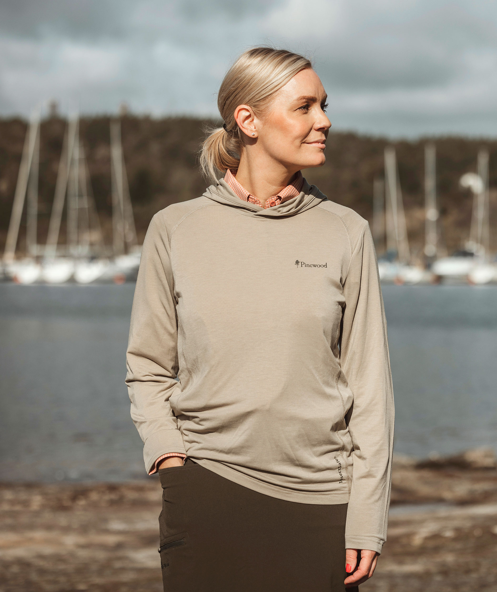 Pinewood NatureSafe dame h&aelig;ttetr&oslash;je, Light Khaki