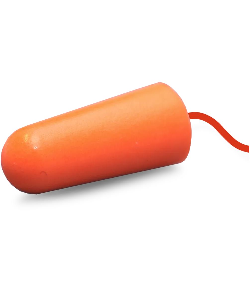 OX-ON comfort earplugs with cord 100 pcs, Orange