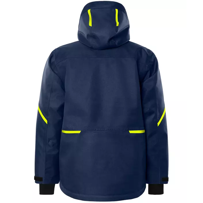 Fristads Airtech® winter jacket 4058, Marine/Hi-Vis yellow, large image number 2
