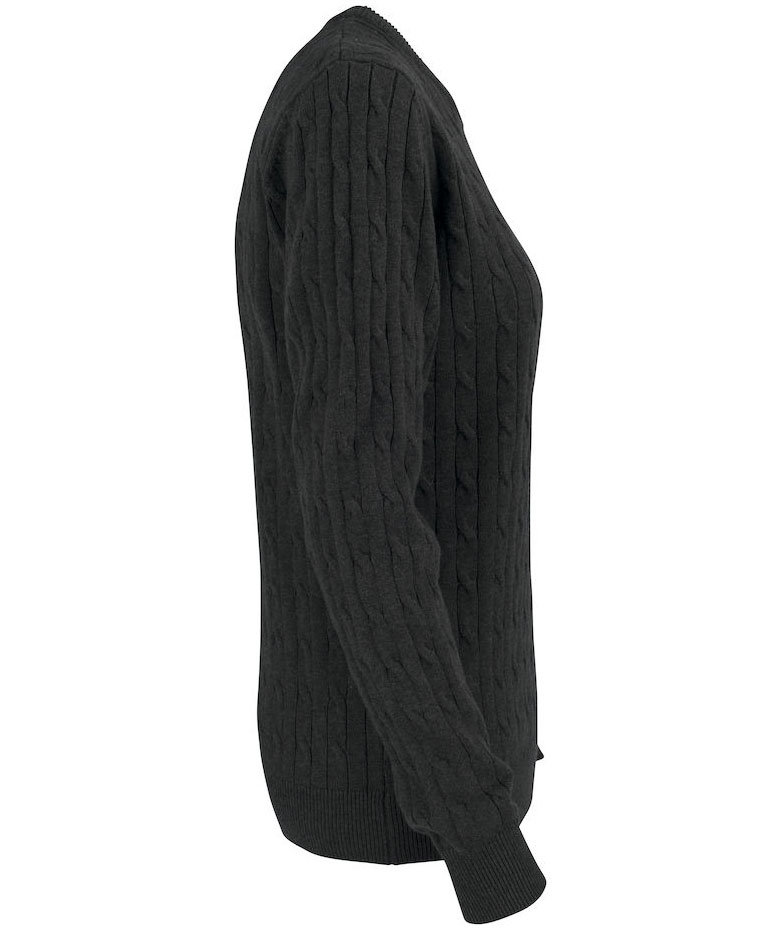 Cutter & Buck stickad tr&ouml;ja dam, Antracitmelerad, large image number 3