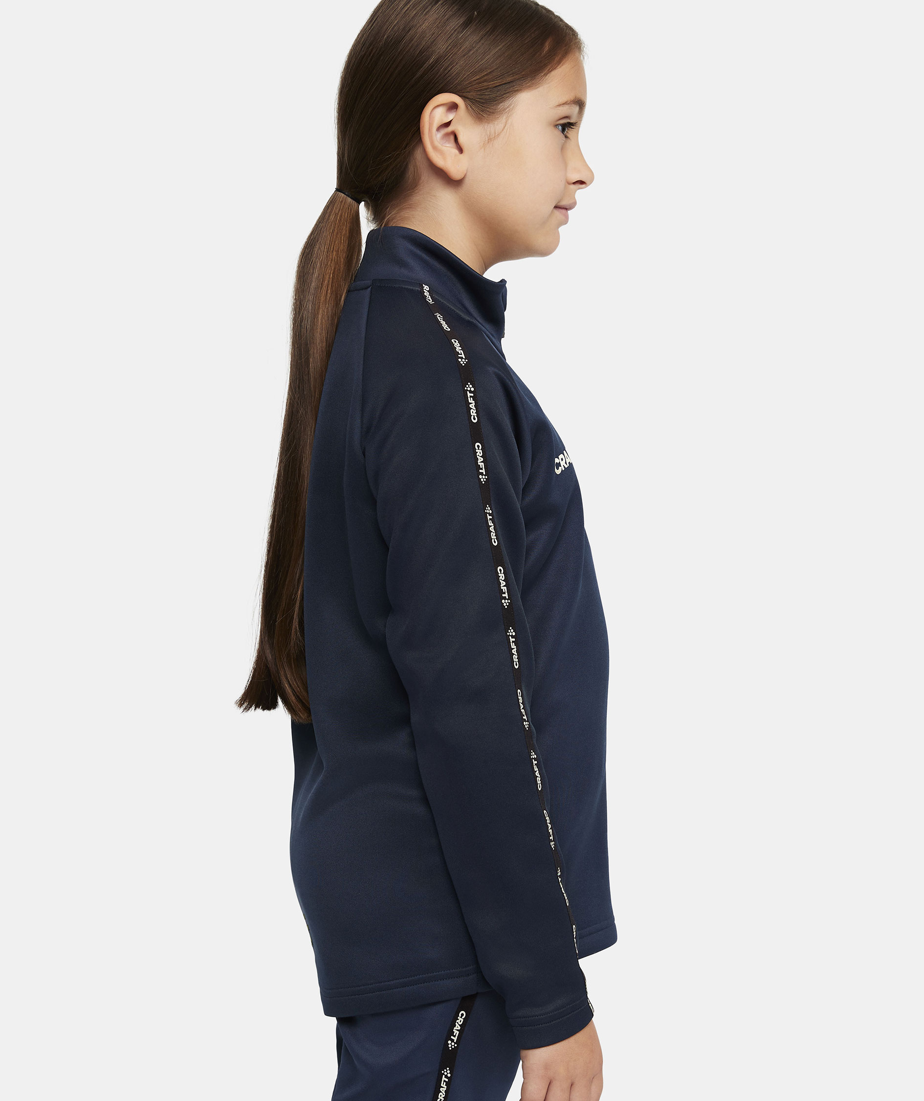 Craft Squad 2.0 halfzip training pullover for kids, Navy, large image number 6