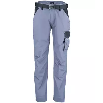 Kramp Original work trousers with belt, Grey/Black