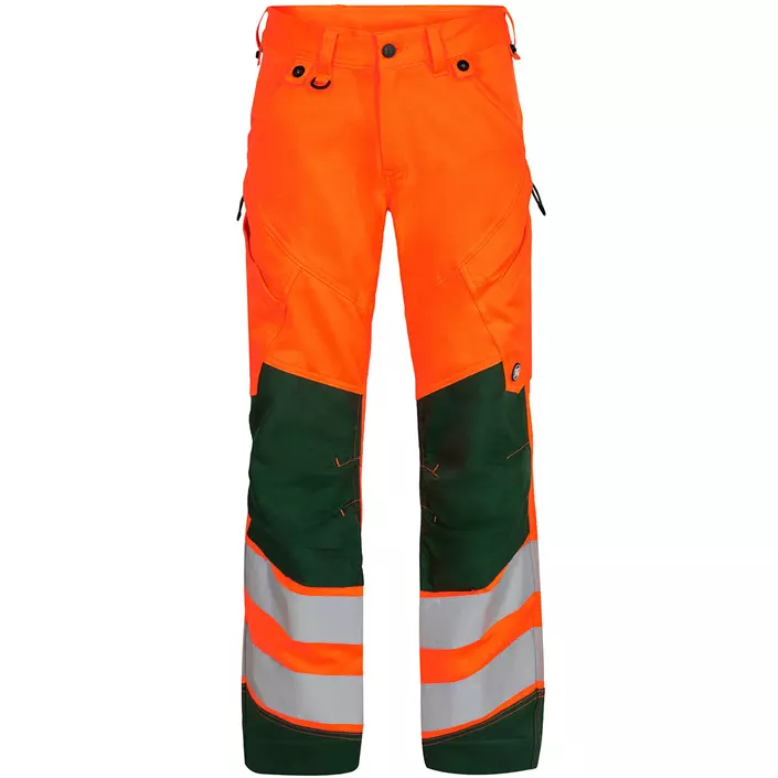 Engel Safety arbejdsbukser, Hi-vis Orange/Grøn, large image number 0