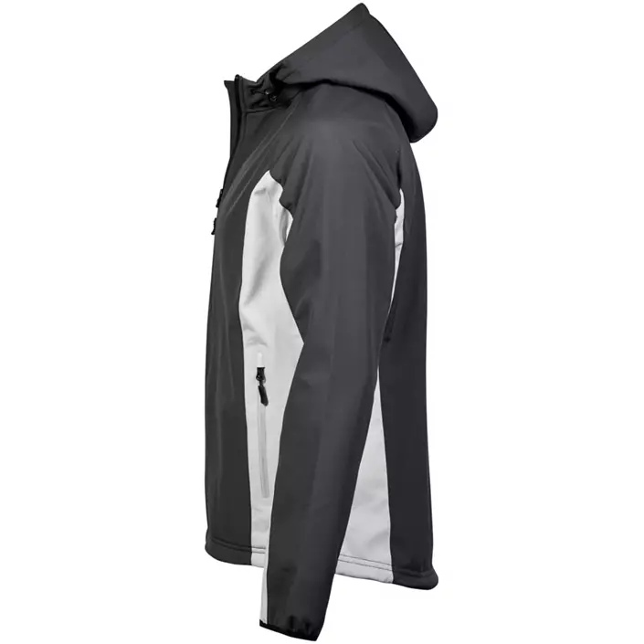 Tee Jays Performance softshell jacket with hood, Dark grey/Off white, large image number 3