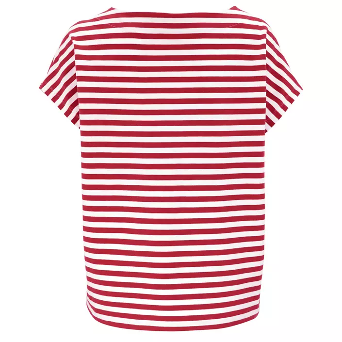 Hejco Polly Damen T-shirt, Weiss/rot gestreift, large image number 1