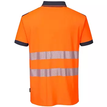 Portwest PW3 polo T-skjorte, Hi-vis Orange/Mørk Marine
