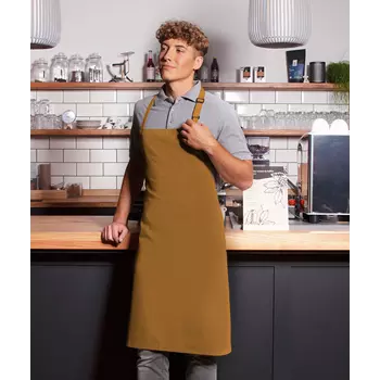 Karlowsky Basic bib apron, Mustard