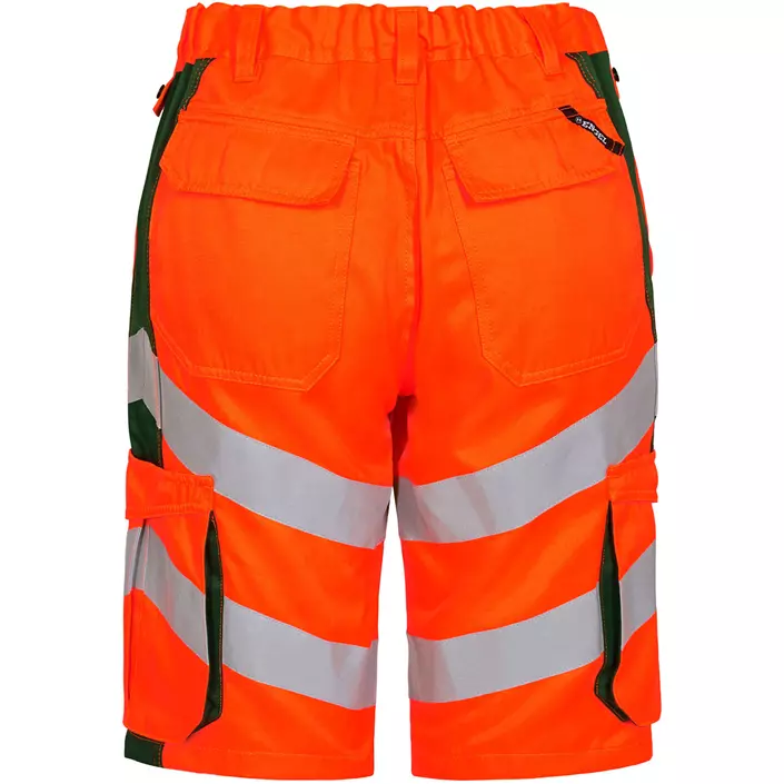 Engel Safety Light arbejdsshorts, Hi-vis Orange/Grøn, large image number 1