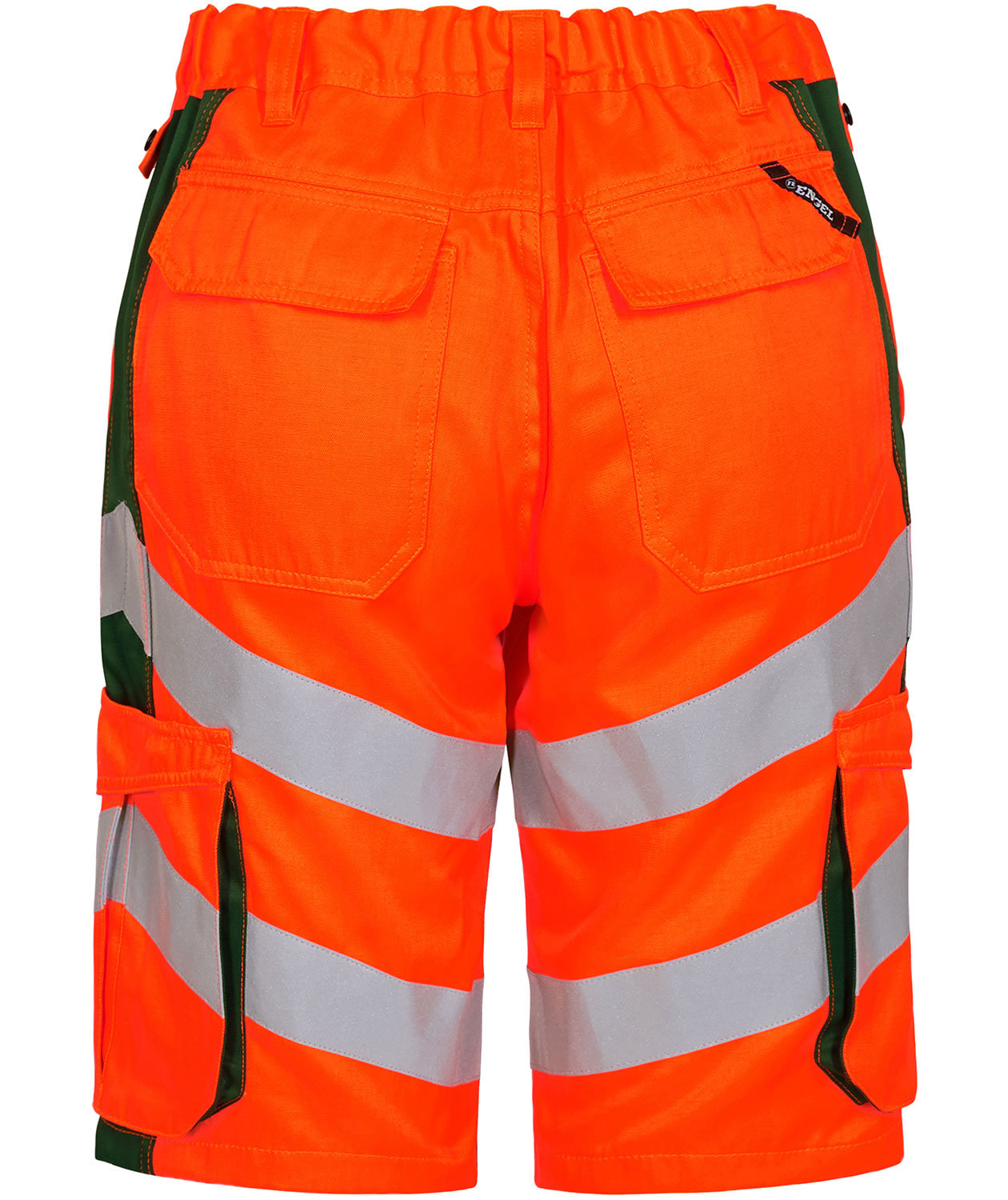 Engel Safety Light arbejdsshorts, Hi-vis Orange/Gr&oslash;n, large image number 1