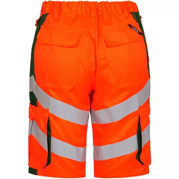 Engel Safety Light arbejdsshorts, Hi-vis Orange/Grøn