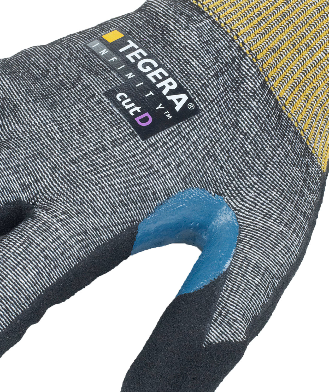 Tegera 8807 Infinity sk&auml;rskyddshandskar Cut D, Svart/Gul
