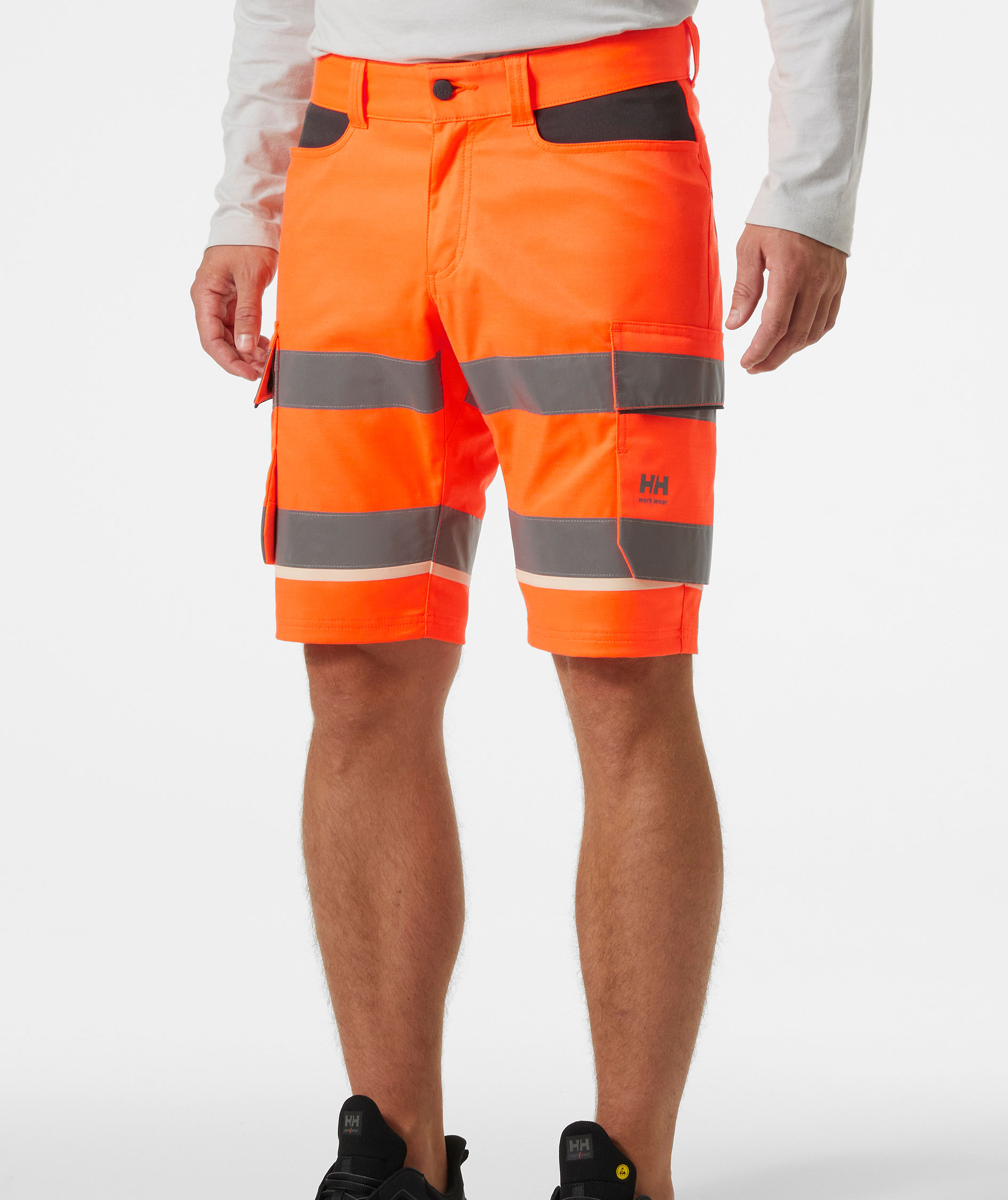 Helly Hansen UC-ME cargo shorts, Hi-vis Orange/Ebony