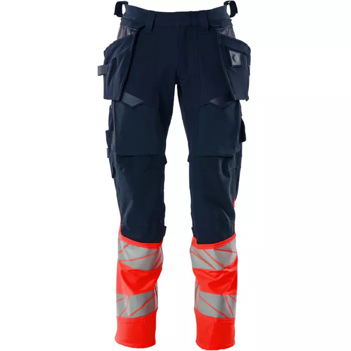 Mascot Accelerate Safe craftsman trousers Full stretch, Dark Marine/Hi-Vis Red, large image number 0