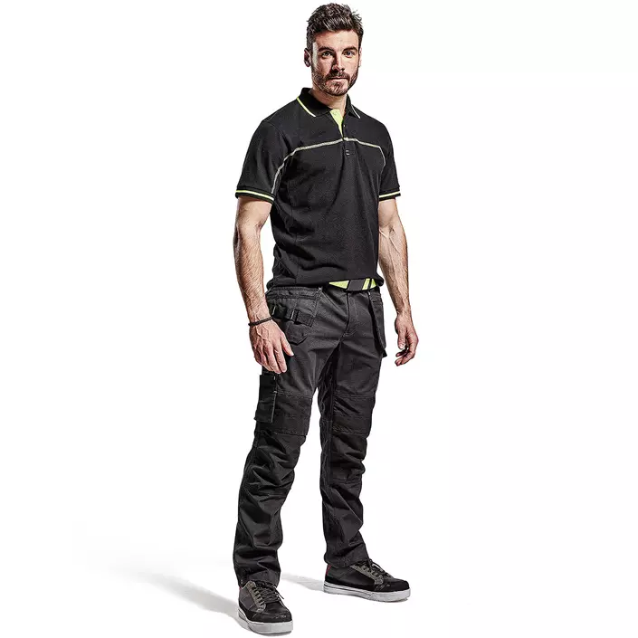 Blåkläder Unite craftsman trousers, Black/Yellow, large image number 1