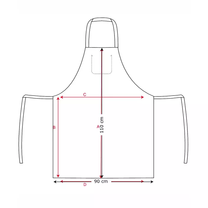 Kentaur bröstlappsförkläde med ficka, Grafitgrå, Grafitgrå, large image number 1