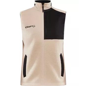 Craft ADV Explore women's fibre pile vest, Ecru-black