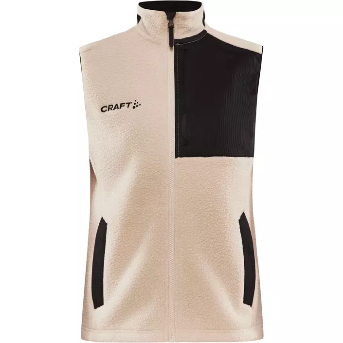Craft ADV Explore women's fibre pile vest, Ecru-black, large image number 0