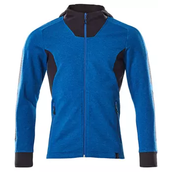Mascot Accelerate hoodie with full zipper, Azure Blue/Dark Navy