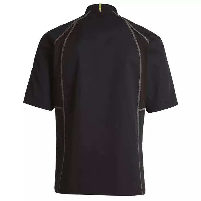 Kentaur short-sleeved chefs jacket, Black/Light Grey, large image number 2