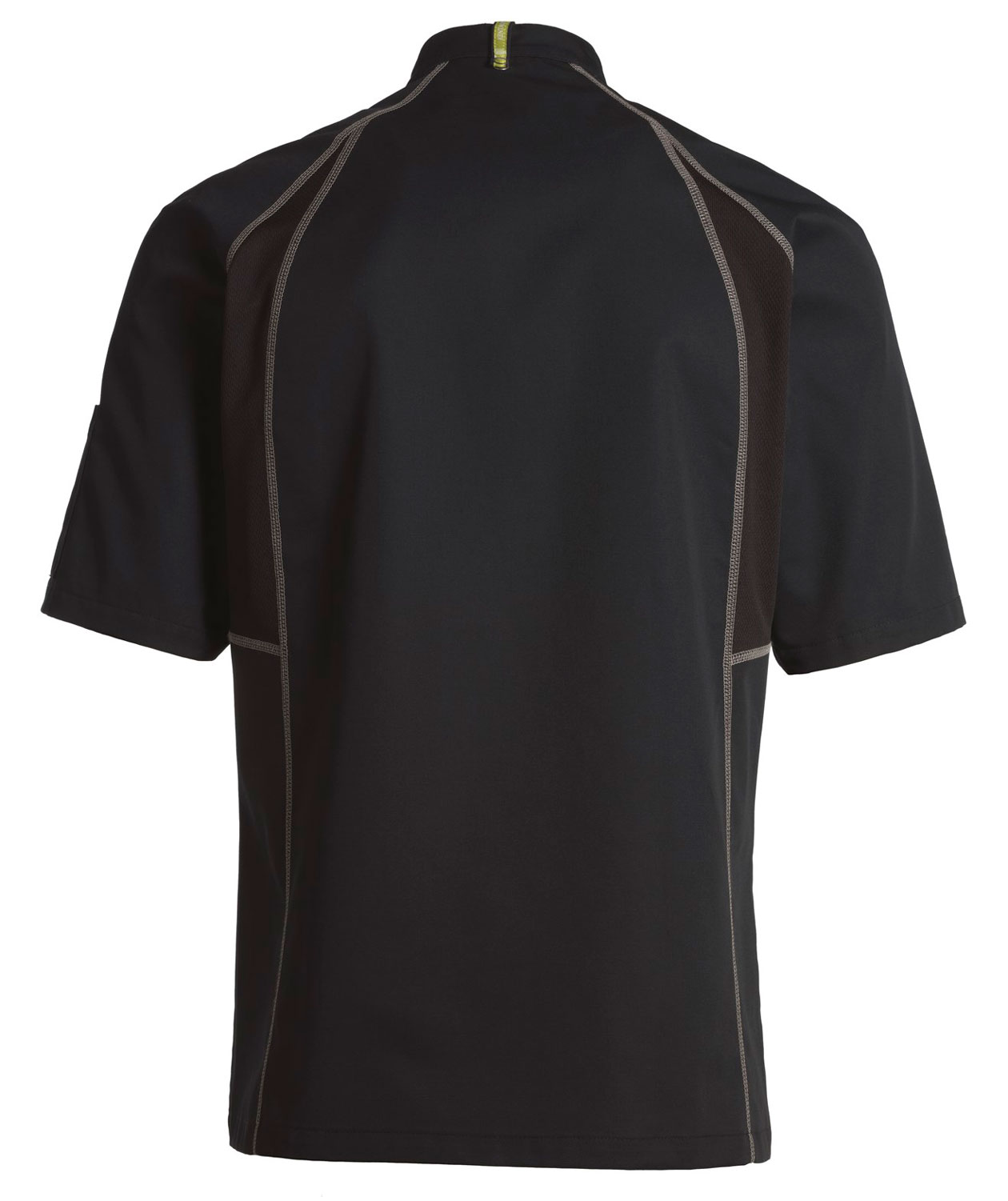 Kentaur short-sleeved chefs jacket, Black/Light Grey, large image number 2