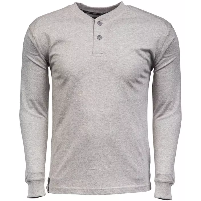 Kramp Technical Grandad langermet T-skjorte, Lys grå flekkete, large image number 0