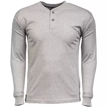 Kramp Technical Grandad long-sleeved T-shirt, Light grey mottled