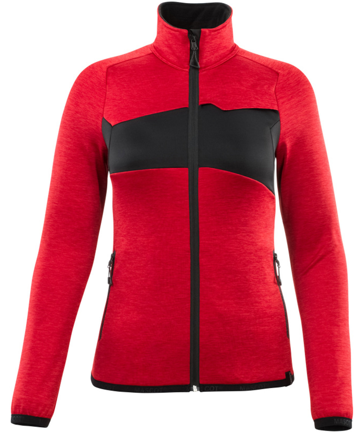 Mascot Accelerate women's fleece cardigan, Signal red/black