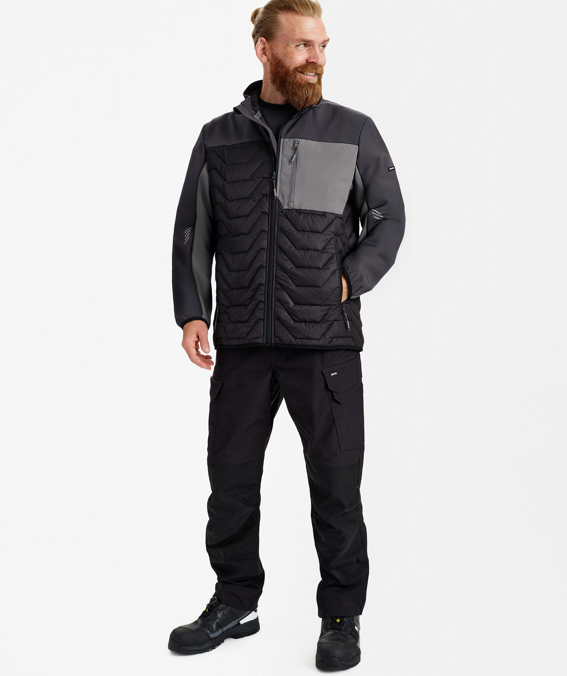 Engel Entire hybrid jacket, Black/Anthracite Grey, large image number 2