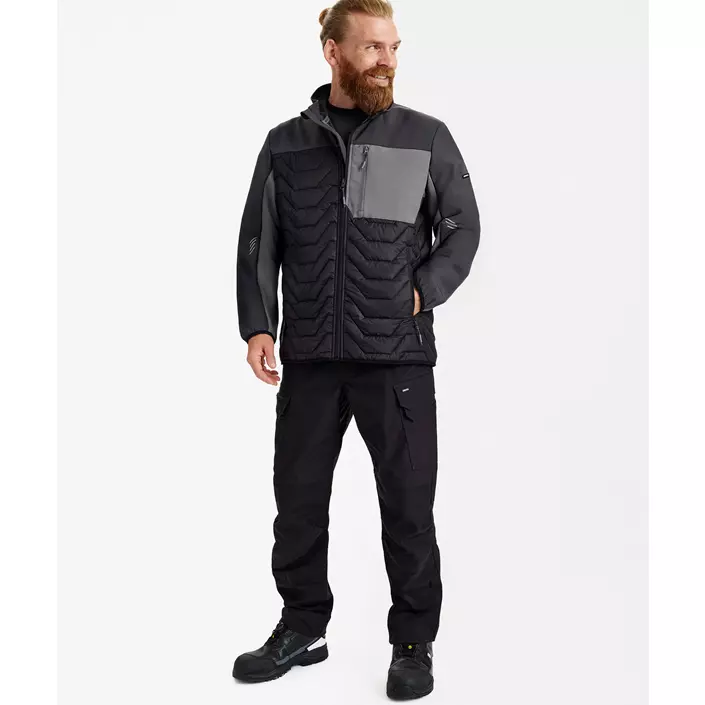 Engel Entire hybridjakke, Black/Anthracite Grey, large image number 2