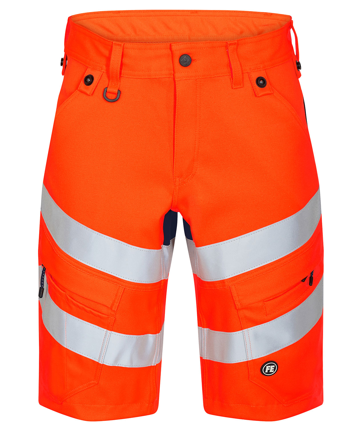 Engel Safety work shorts, Orange/Blue Ink, Orange/Blue Ink, swatch