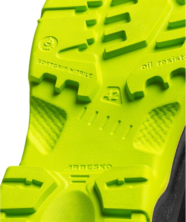 Arbesko Ume&aring; 935 safety shoes S1P, Black/Lime, large image number 3