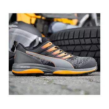 Puma Charge Low safety shoes S1P, Black/Orange