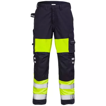 Fristads Flamestat women's work trousers 2776, Hi-vis yellow/Marine blue
