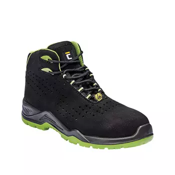Cerva Halwill safety boots S1P, Black/Green
