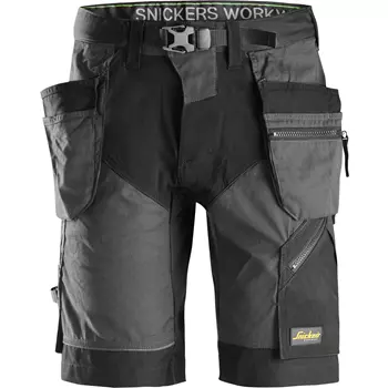 Snickers craftsman shorts FlexiWork 6904, Steel Grey/Black