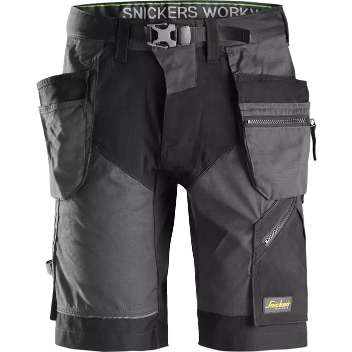 Snickers craftsman shorts FlexiWork 6904, Steel Grey/Black, large image number 0