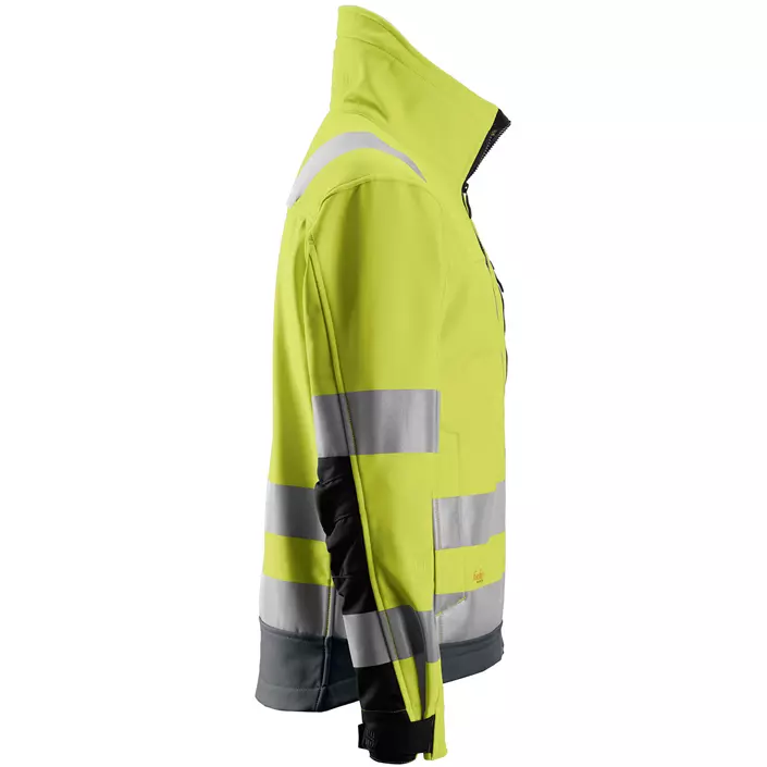 Snickers AllroundWork softshell jacket 1230, Hi-vis Yellow/Grey, large image number 3