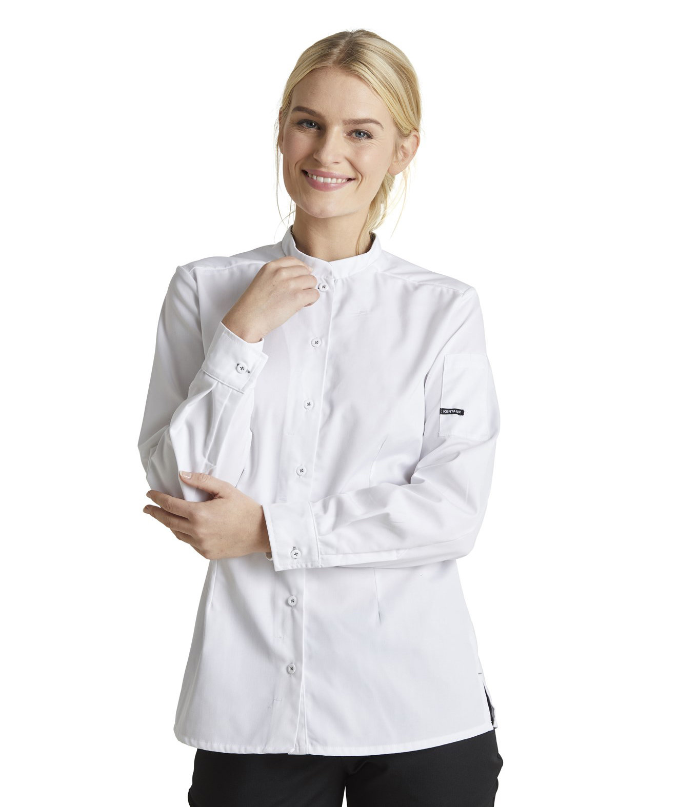 Kentaur dame kokke/serviceskjorte, Hvit