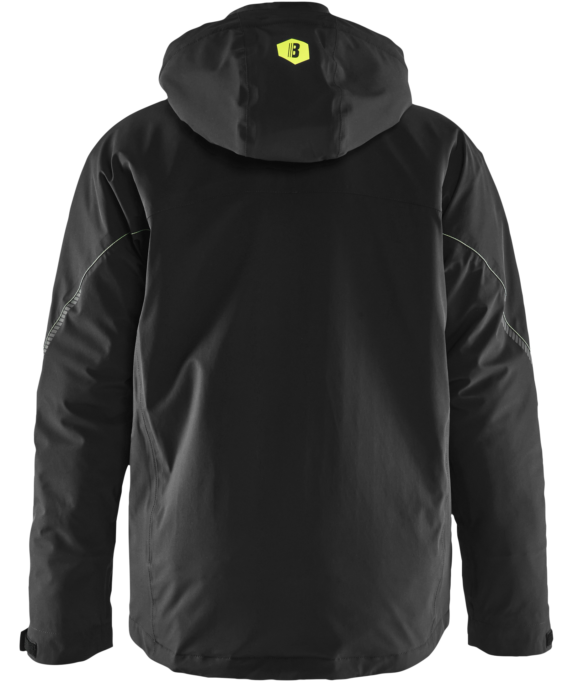 Bl&aring;kl&auml;der dame jakke full stretch, Svart/Hi-Vis Gul, large image number 2