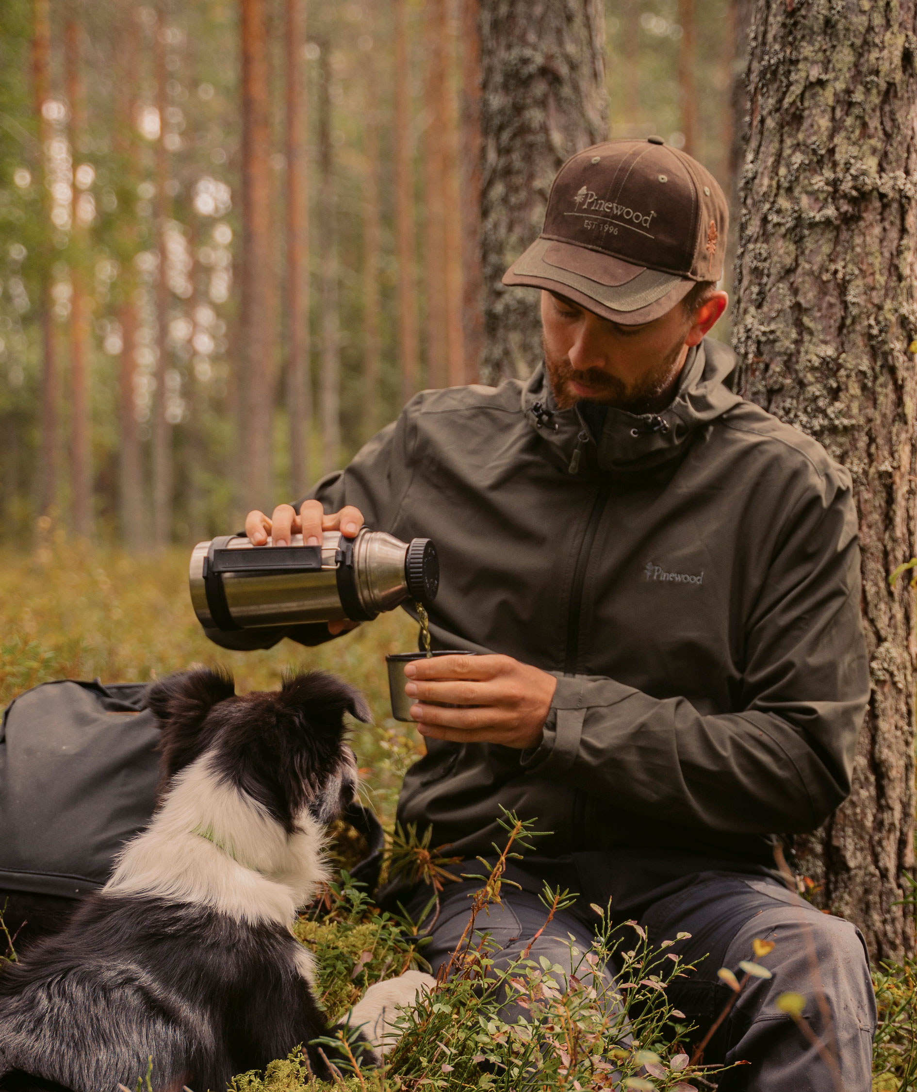 Pinewood Trail stretch jakke, M&oslash;rkegr&oslash;n, large image number 3