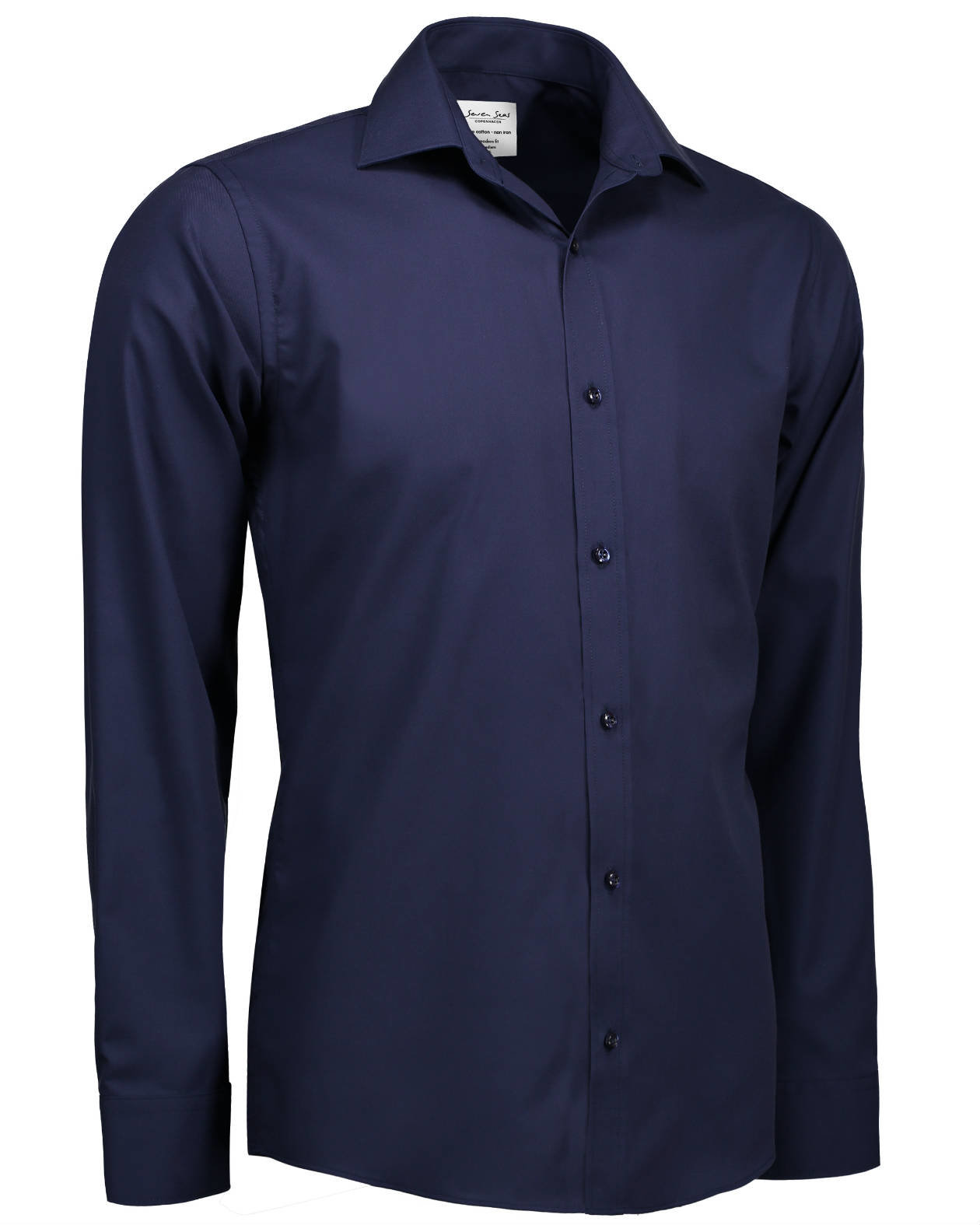Seven Seas Fine Twill Slim fit shirt, Navy, large image number 2