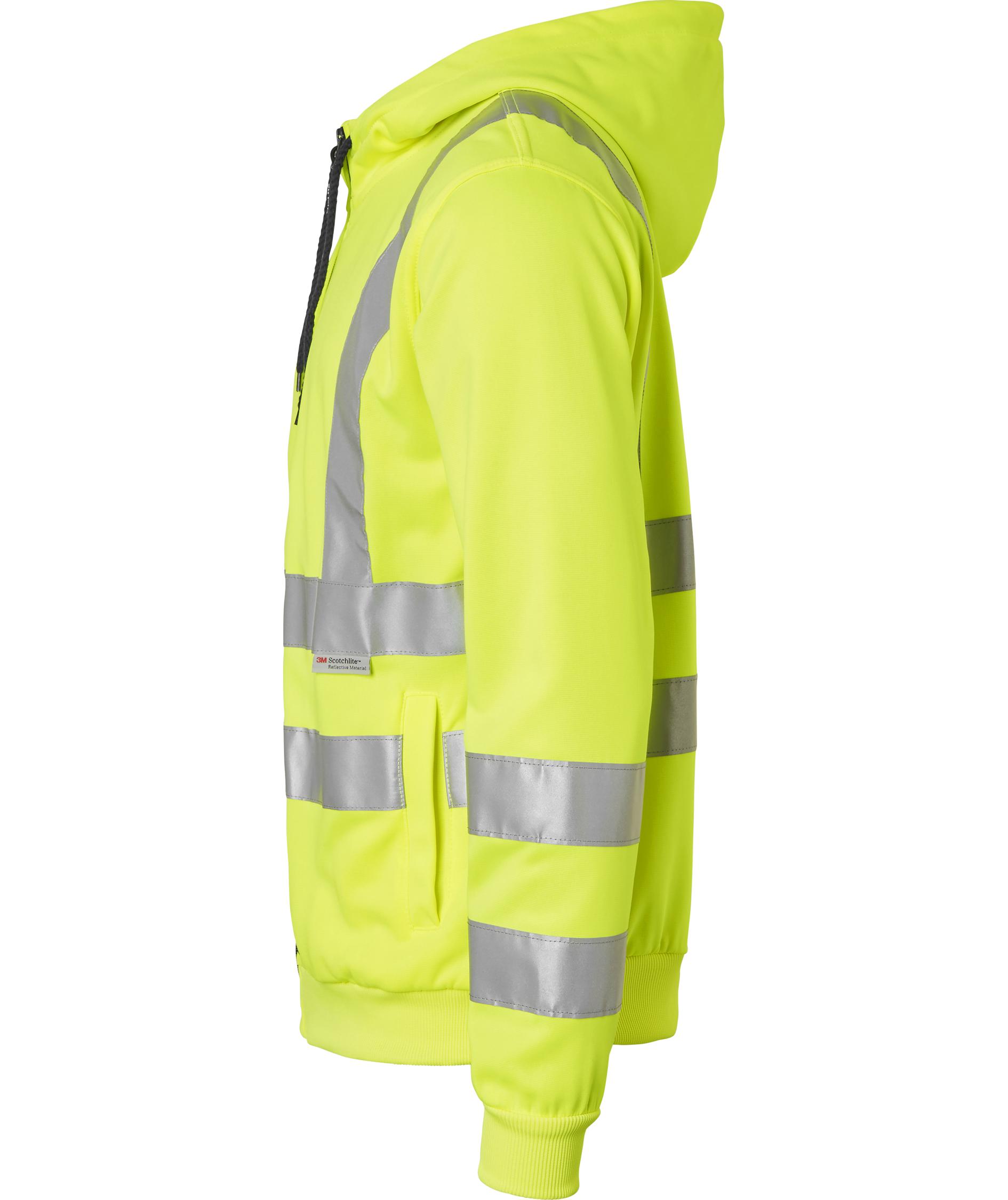 Top Swede hoodie with zipper 4429, Hi-Vis Yellow, large image number 3